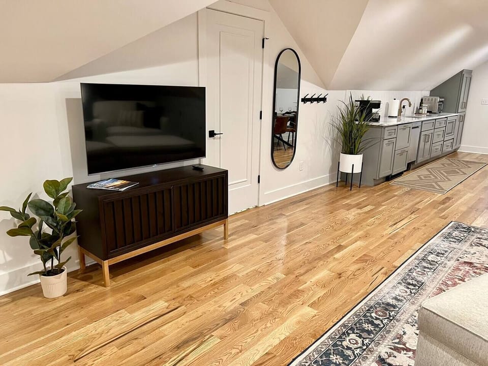 This may be a studio and smaller space, but we worked hard to make it as big as possible!  This space was intricately thought out from corner to corner. 