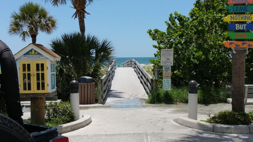 Indian Rocks Beach is a 3-5 minute walk!