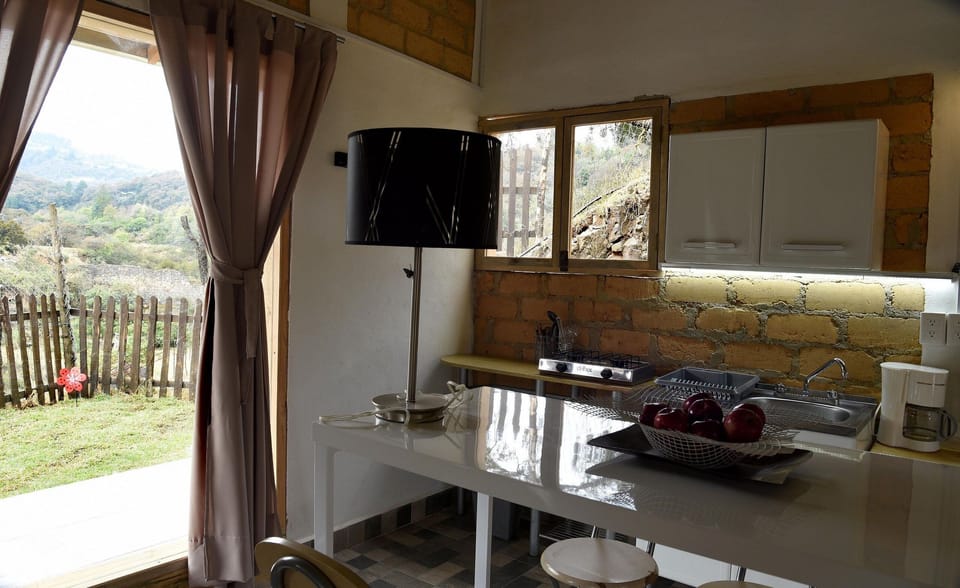 Basic Cabin | Private kitchen | Mini-fridge, cookware/dishes/utensils, cleaning supplies, freezer