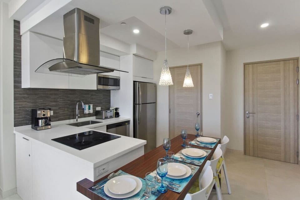 The kitchen is fully furnished with state-of-the-art cooking utensils, making it perfect for cooking any meal, from a quick breakfast to a three-course gourmet dinner.