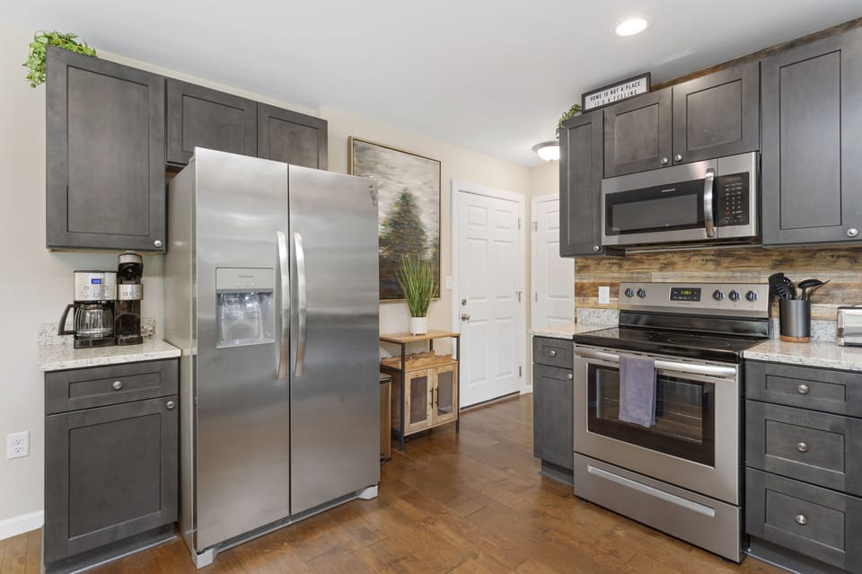 Willow's kitchen comes with a full suite of appliances and plenty of space.