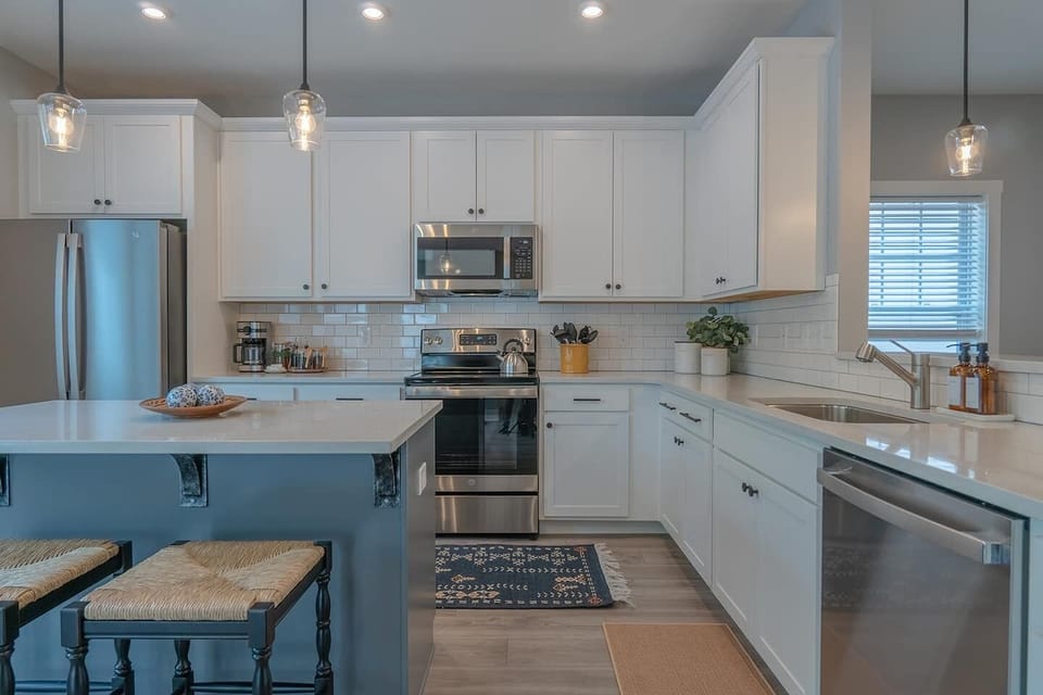 Entertaining at home is easy in a fully stocked kitchen