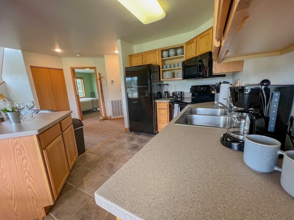 Fully equipped kitchen for meals at home