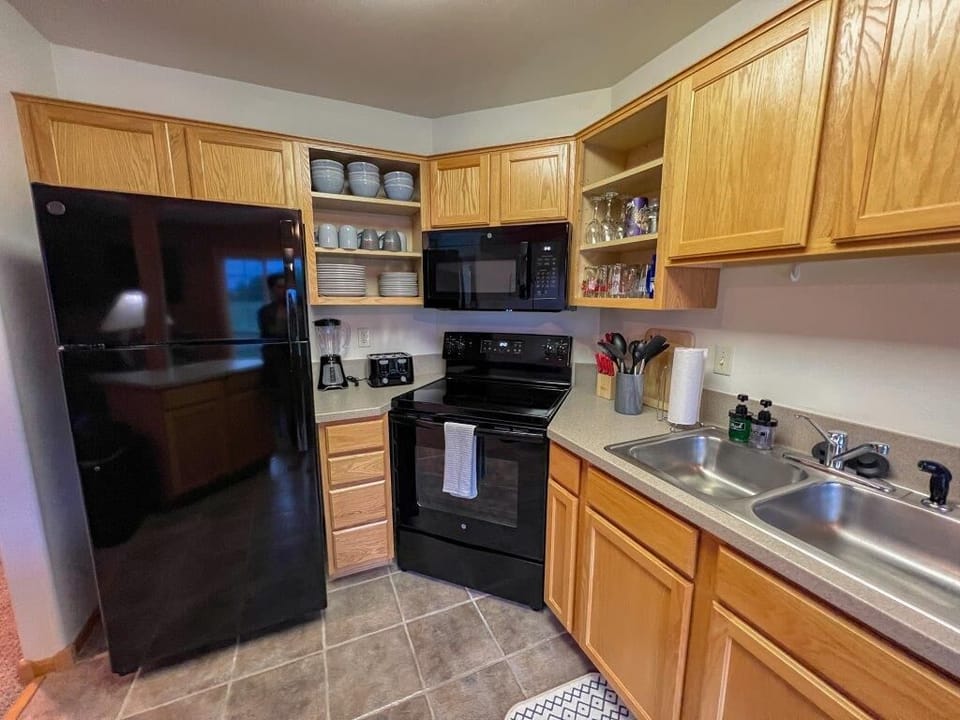 Fully equipped kitchen for meals at home