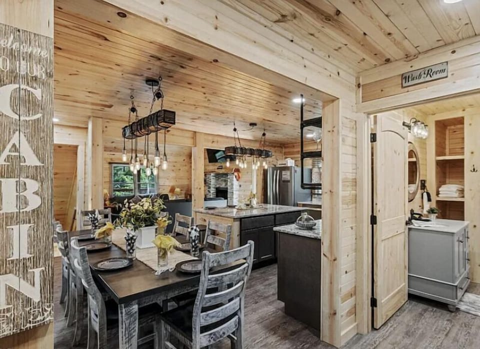 Fully stocked kitchen with stainless appliances and granite counters