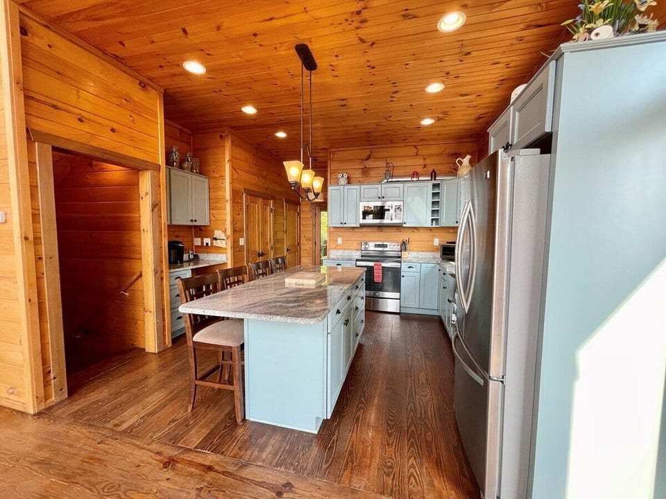 Kitchen, Open to Dining & Living Room Area