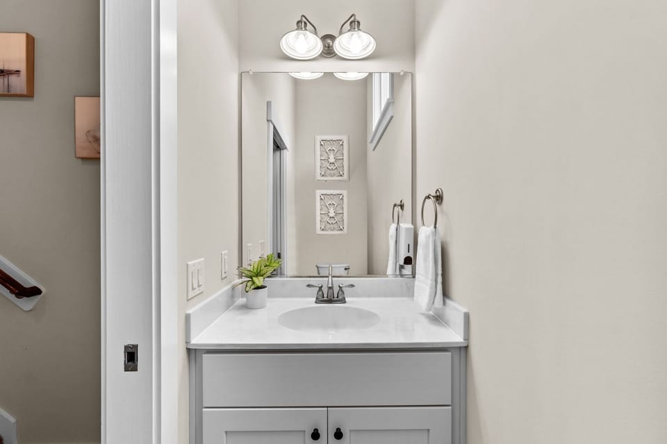 Half Bathroom Between Second and Third Levels