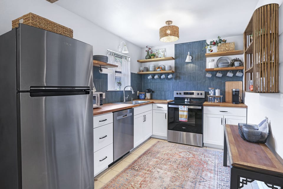 View walking into the kitchen area.