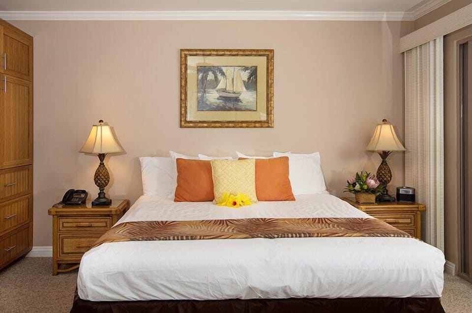 Deluxe Partial Ocean View Studio | Pillowtop beds, in-room safe, individually decorated