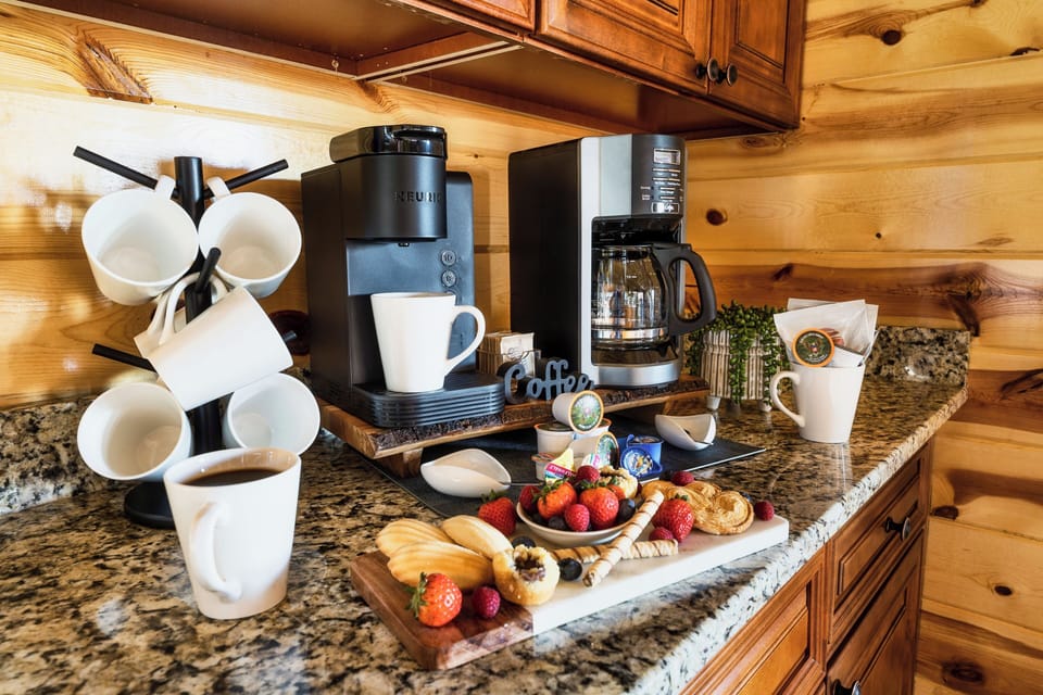 Regular drip style coffee machine and Keurig coffee machine