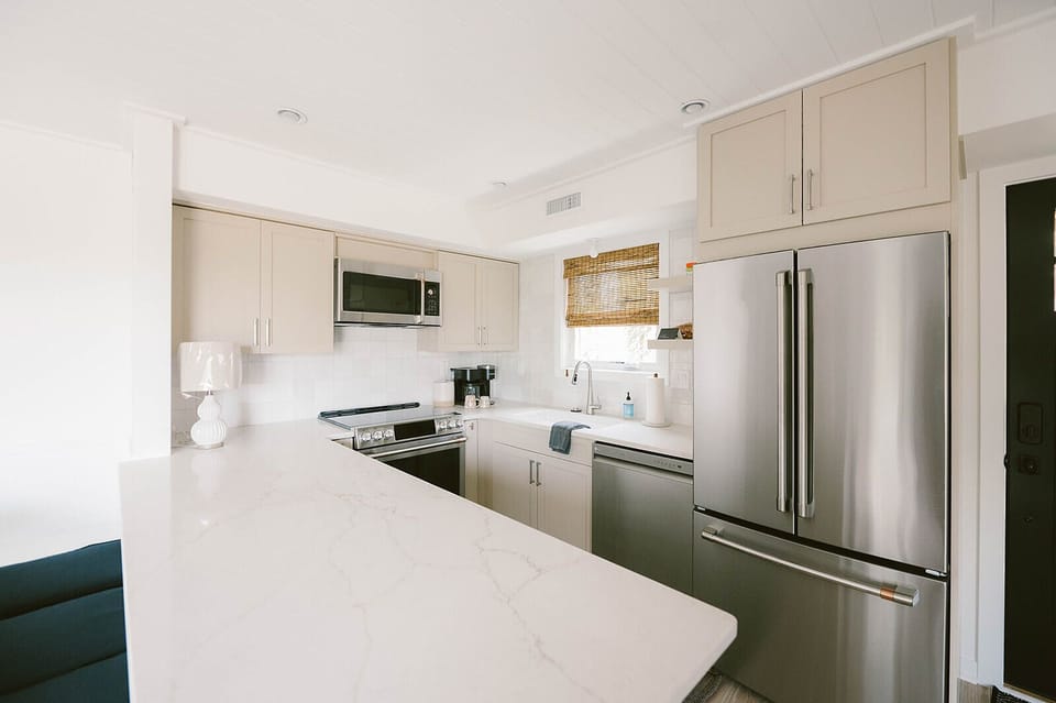Fully renovated kitchen with all amenities. Coffee Maker.