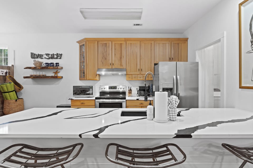 Sleek, modern kitchen.