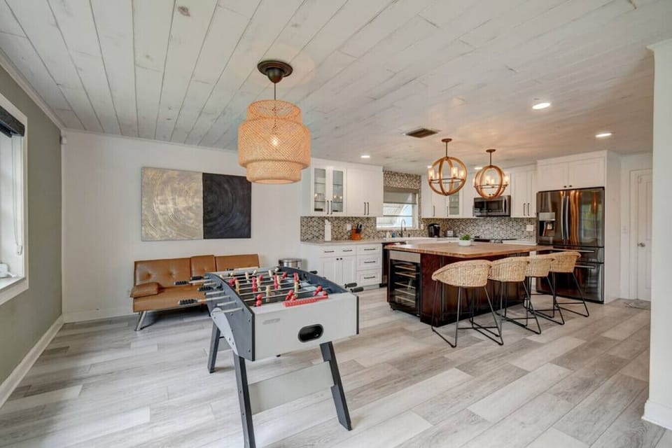 Level up your game night with a built-in snack bar. The perfect spot for family game nights and casual get-togethers.