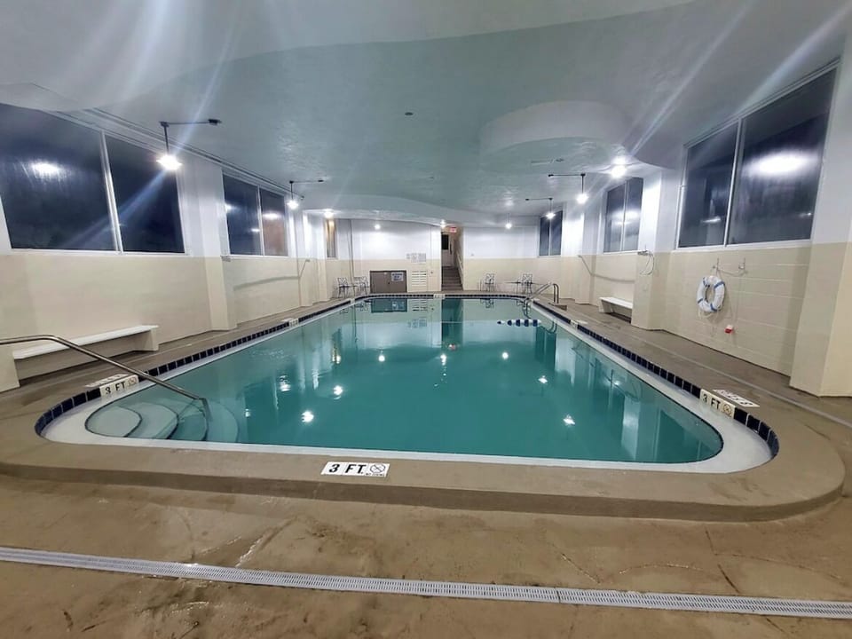 Newly renovated indoor pool, updated seating coming soon.
