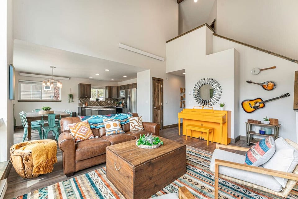 Fun music themed living room