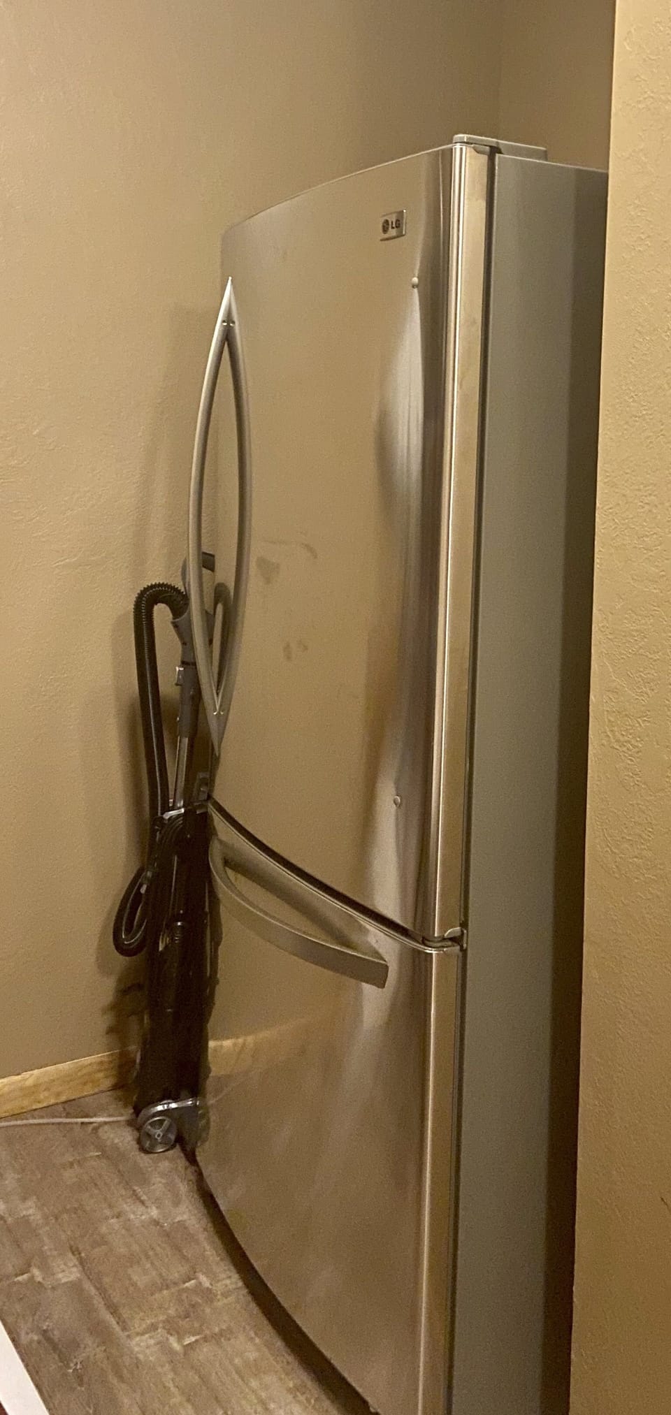 Extra pantry fridge with storage area