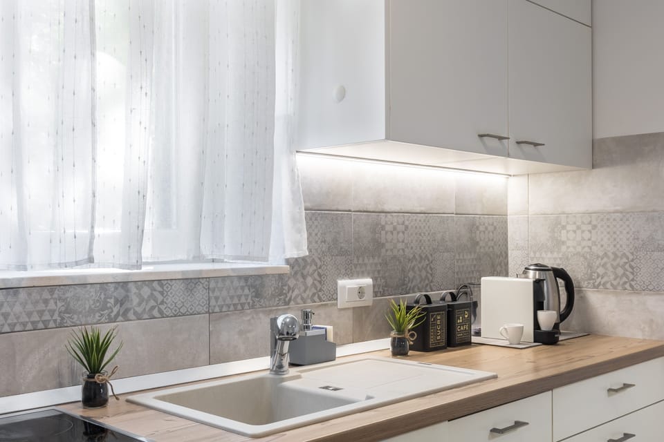 Deluxe Apartment | Private kitchen | Coffee/tea maker, electric kettle