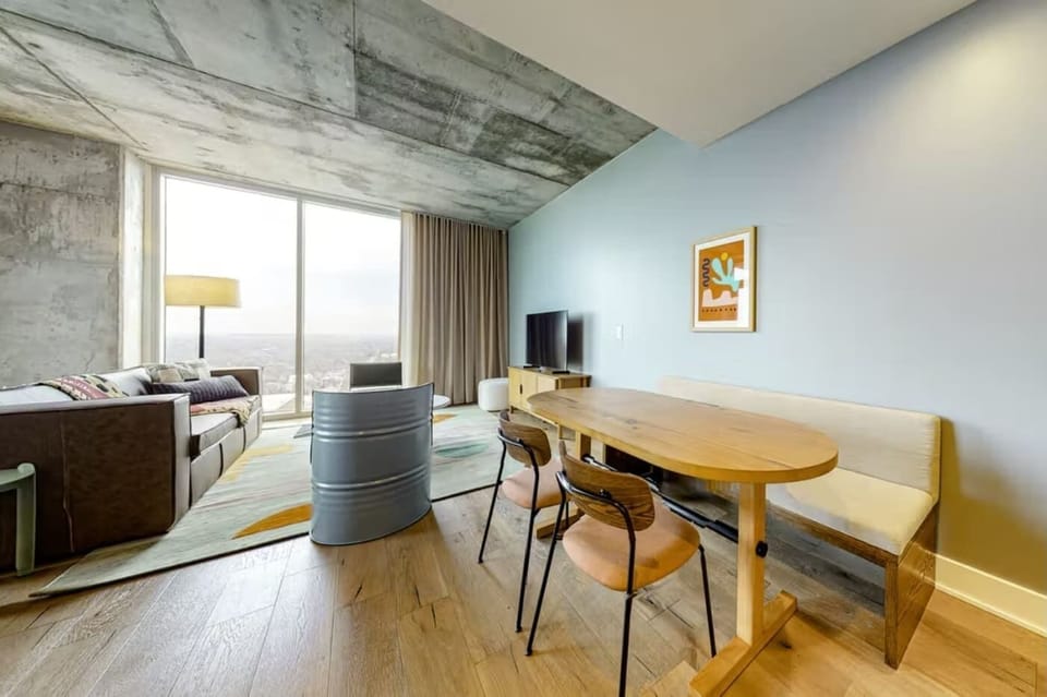 Luxury Condo, 1 King Bed with Sofa bed, City View | Living area | 55-inch Smart TV with digital channels
