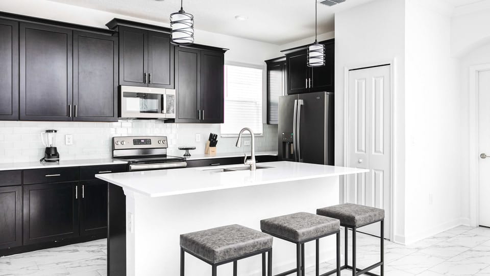 Unleash your inner chef in our modern kitchen, complete with top-of-the-line appliances for your convenience.