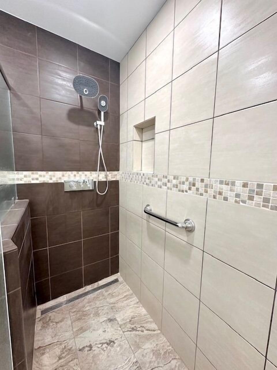 Shower - top floor off main Cal King bedroom