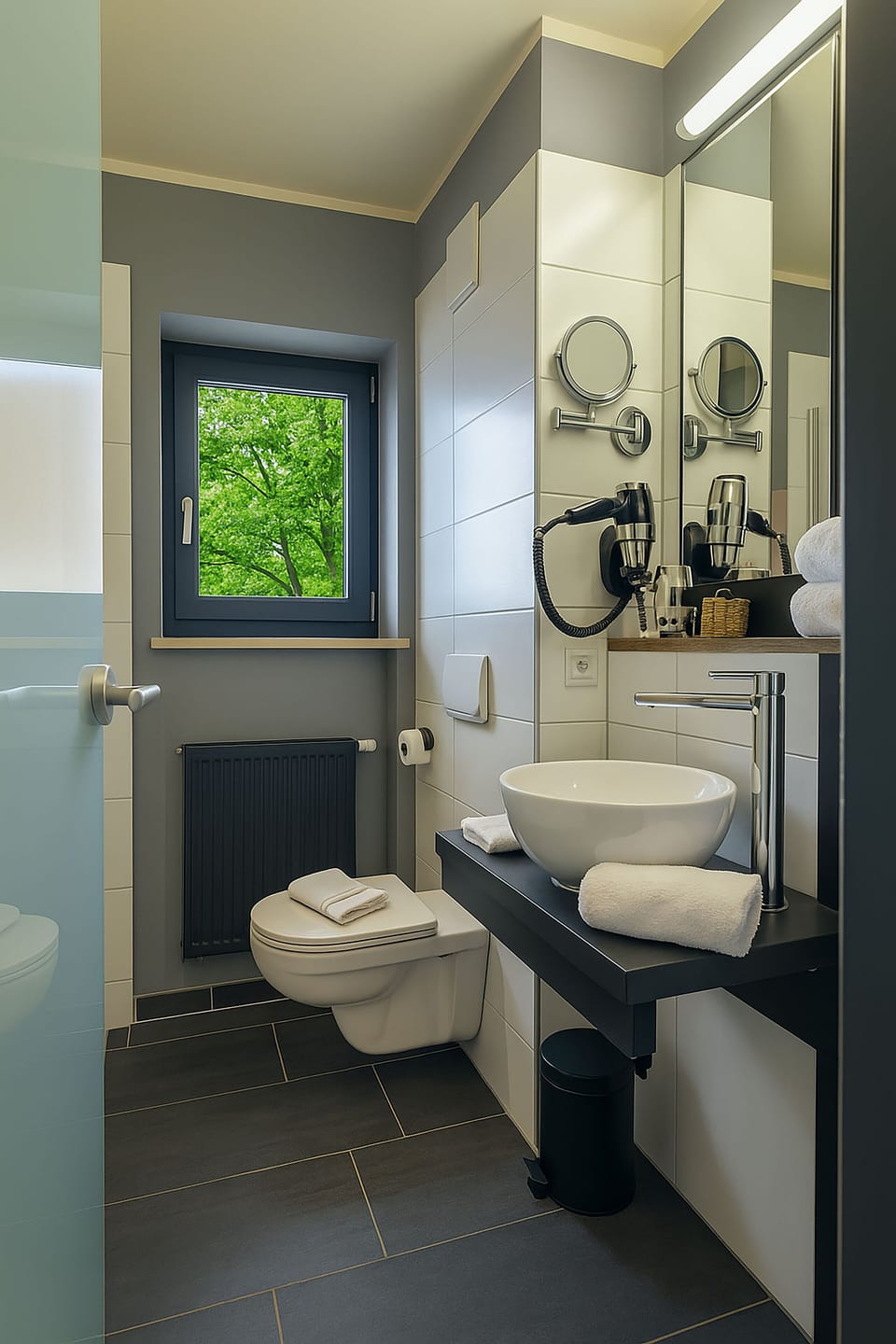 Business Suite, Balcony | Bathroom | Shower, hair dryer, towels, soap