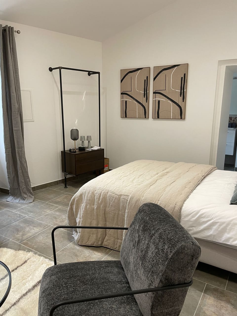 The bedroom area