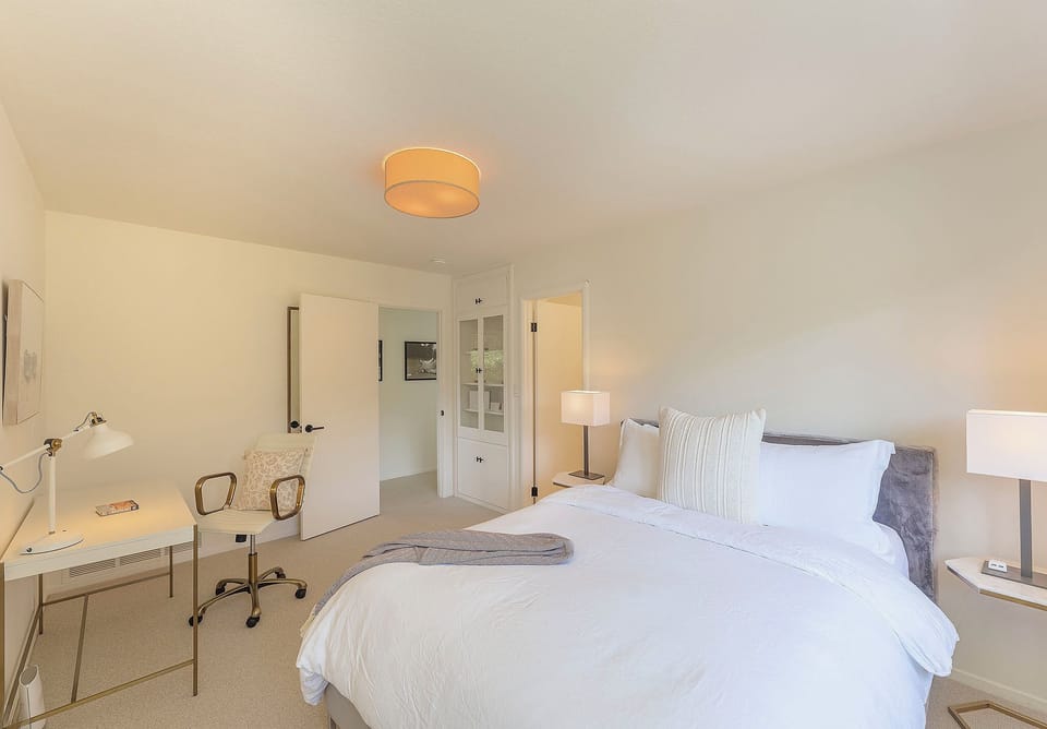 Bedroom #3 - Queen Bed, Desk, En Suite Bath with a Shower