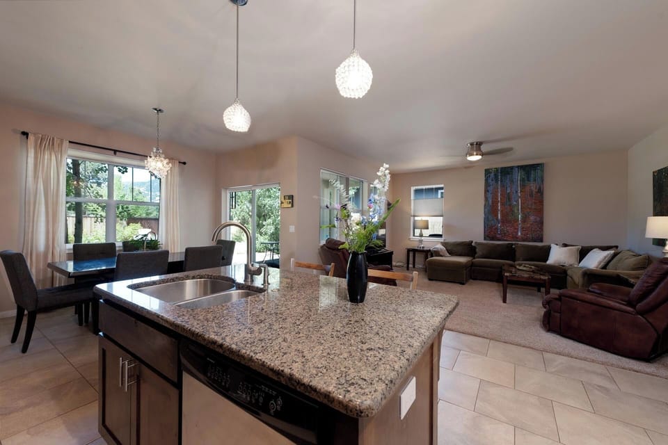 Kitchen, Dining and Main Living Space