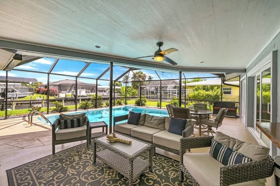 Private pool patio 
