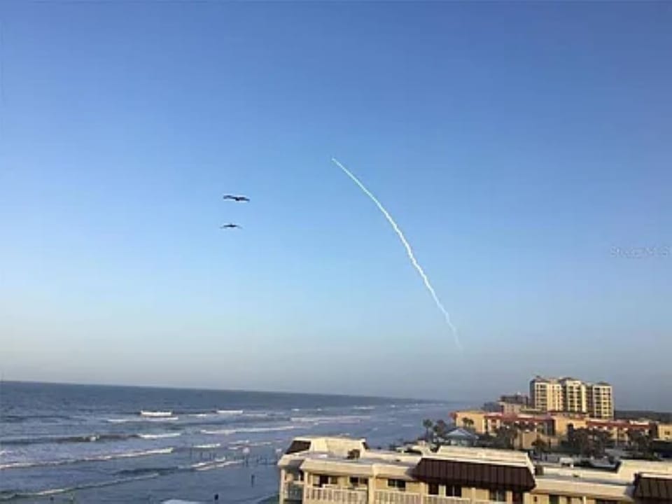 Rocket Launch View from Balcony