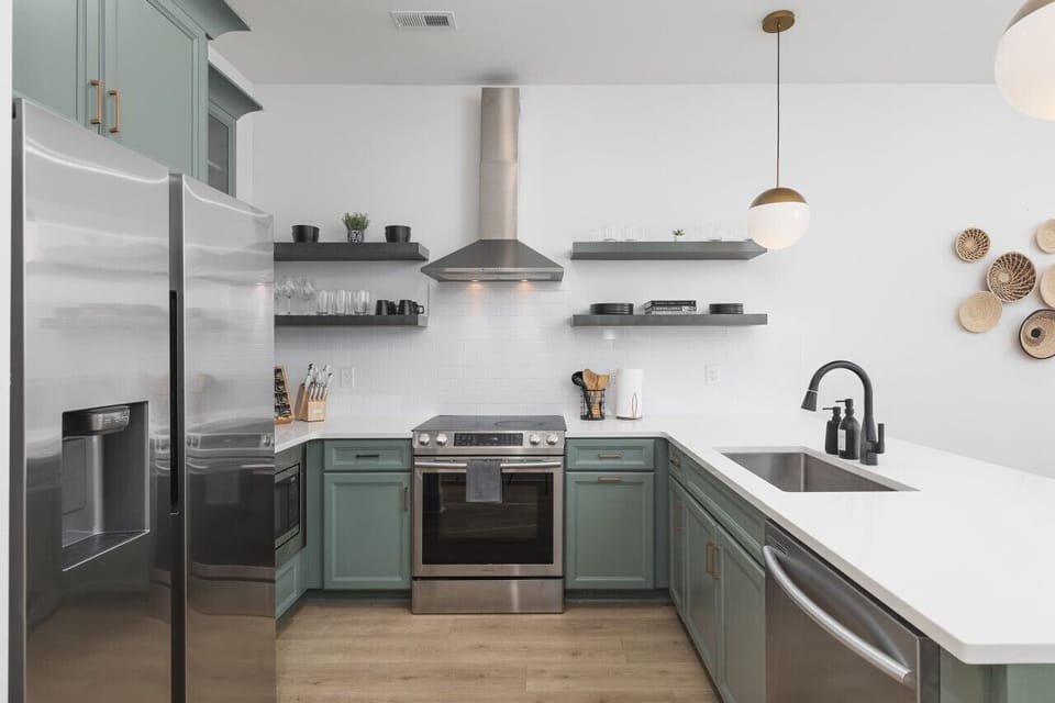 Fully-stocked kitchen for all your cooking needs.