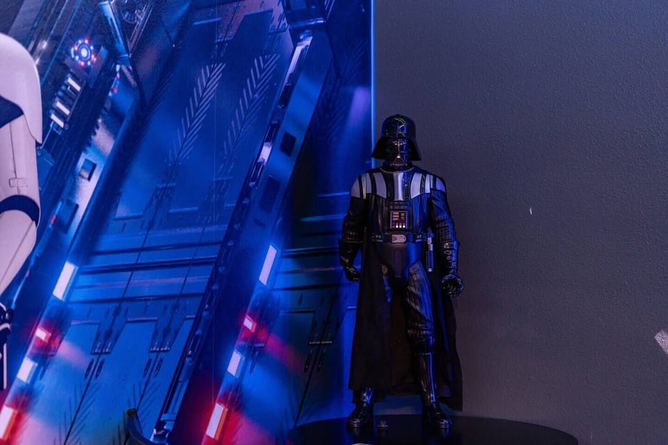 Dark Vader figurine, helping set the mood.
