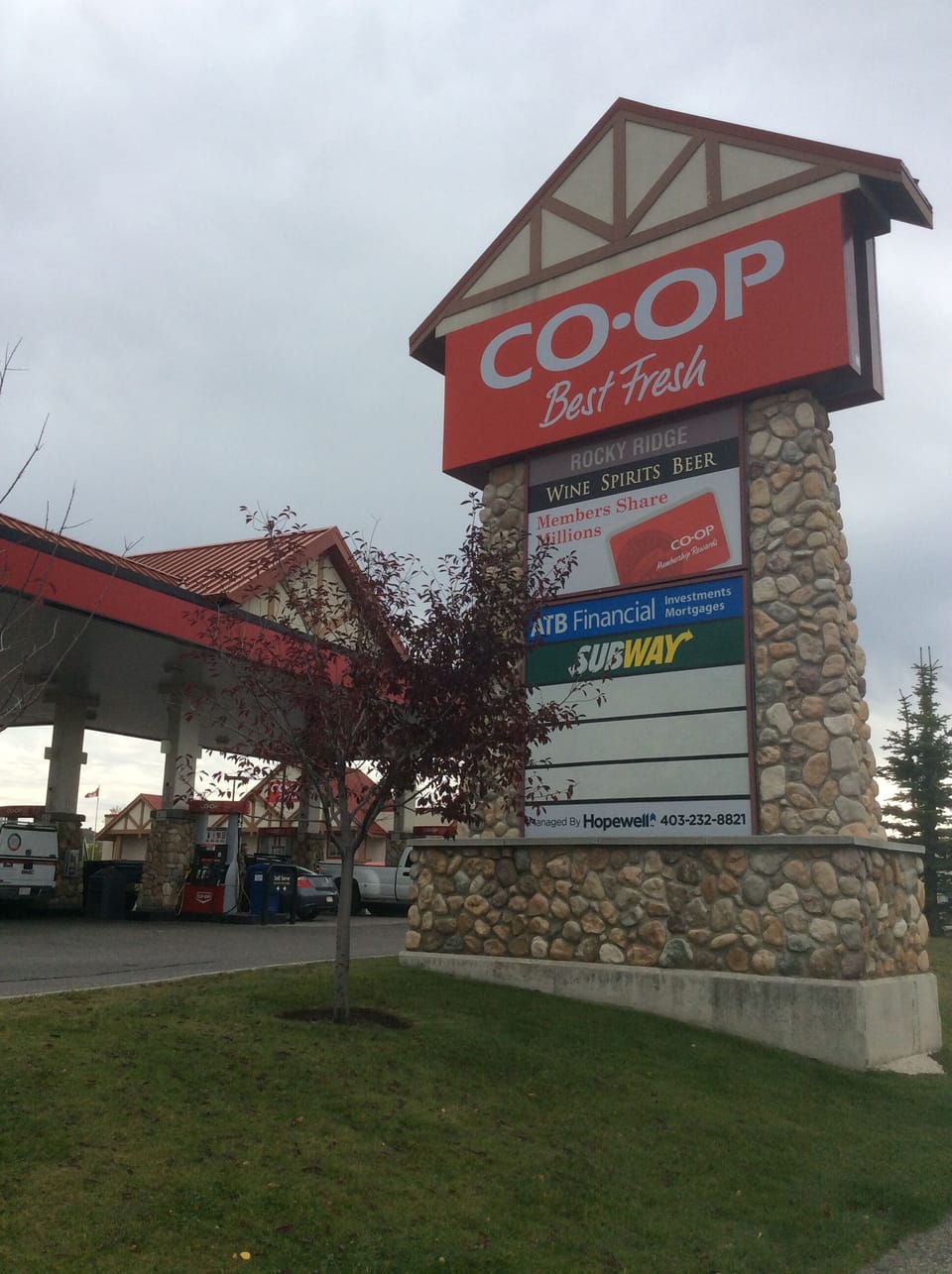 Grocery store and gas station - walk 5 minutes 