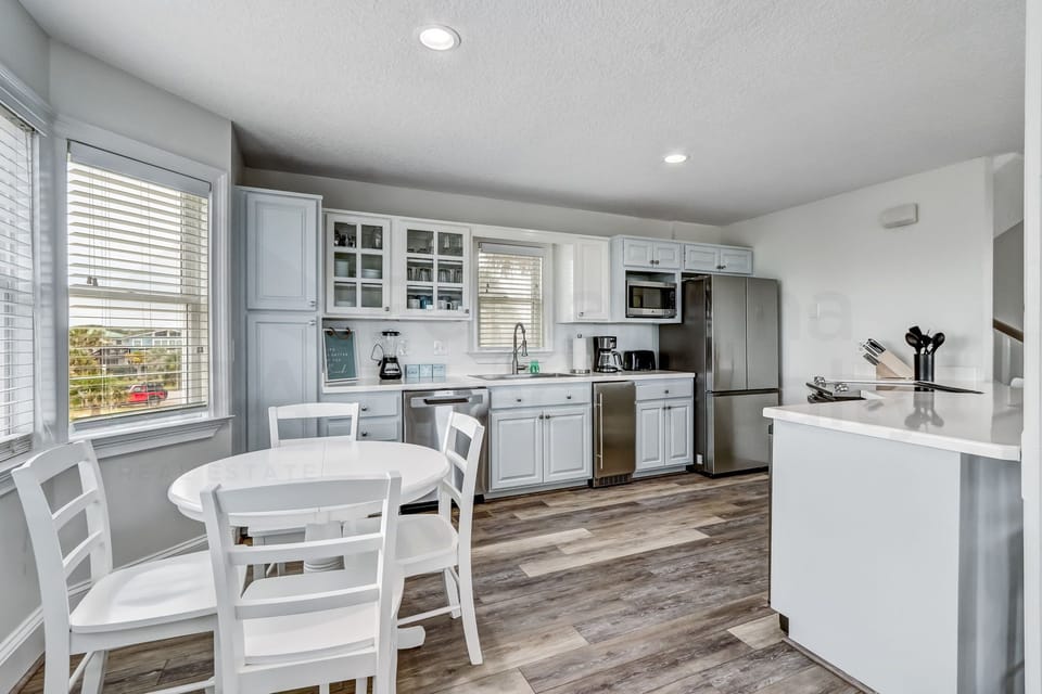 Kitchen and Breakfast Nook with Ocean View