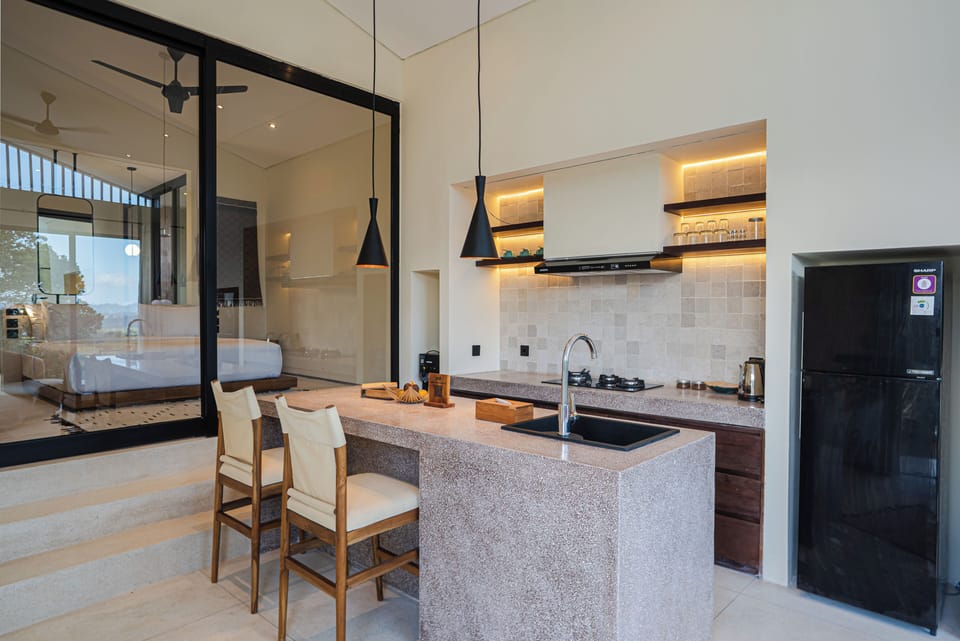 One Bedroom Private Heated Pool Villa | In-room safe, desk, laptop workspace, blackout drapes