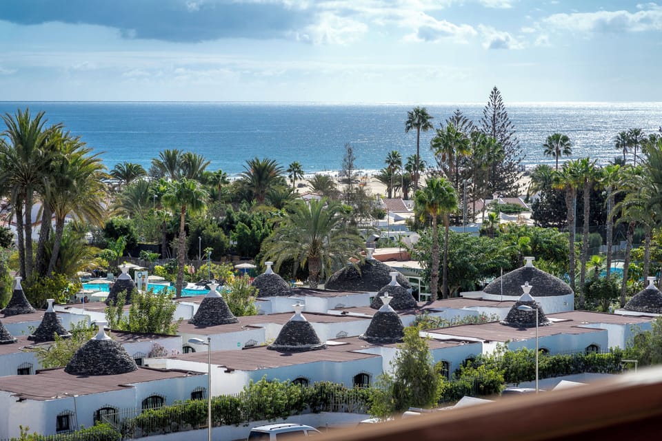 Ocean view with palm trees