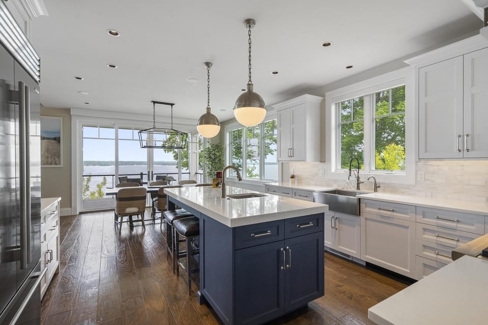 Custom Fully Equipped Kitchen Featuring Wolf and Subzero Appliances