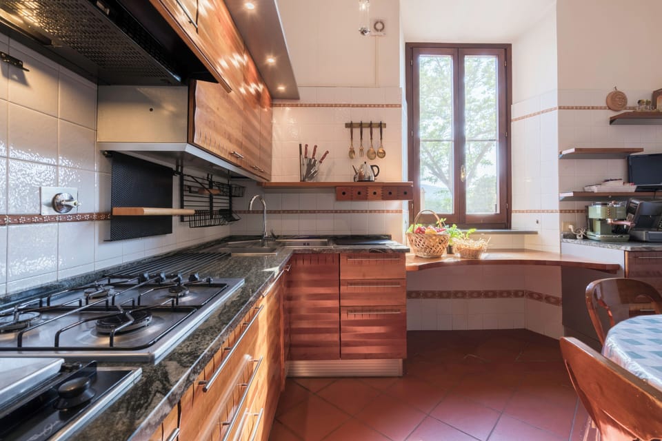 Villa | Private kitchen | Full-size fridge, microwave, oven, stovetop