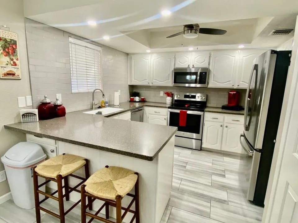 Fully stocked kitchen