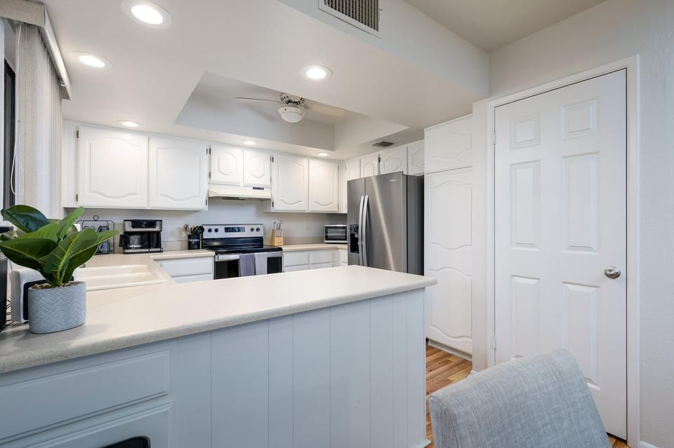 Kitchen with stainless appliances