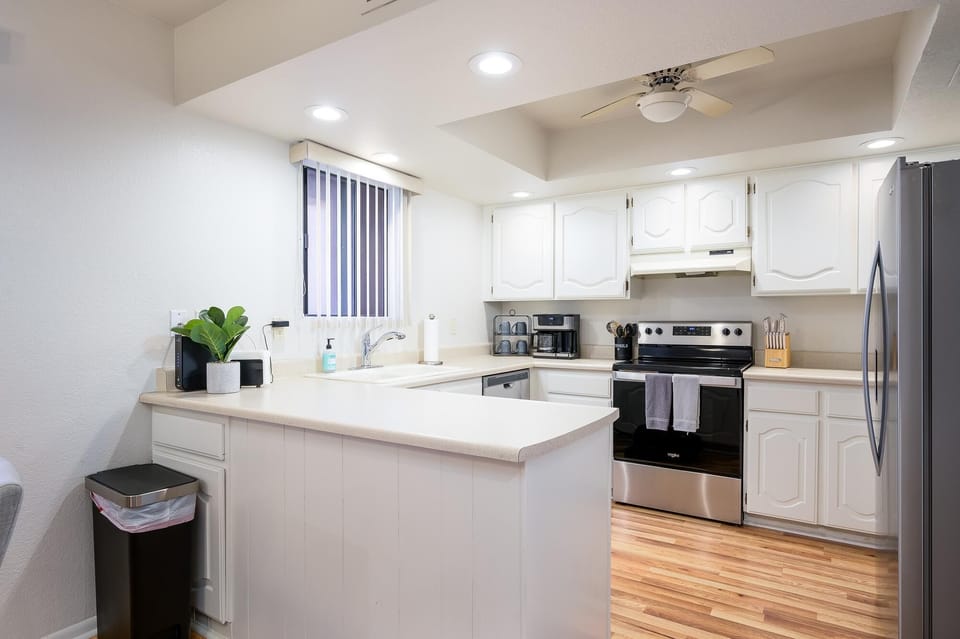 Kitchen has everything you need for your stay