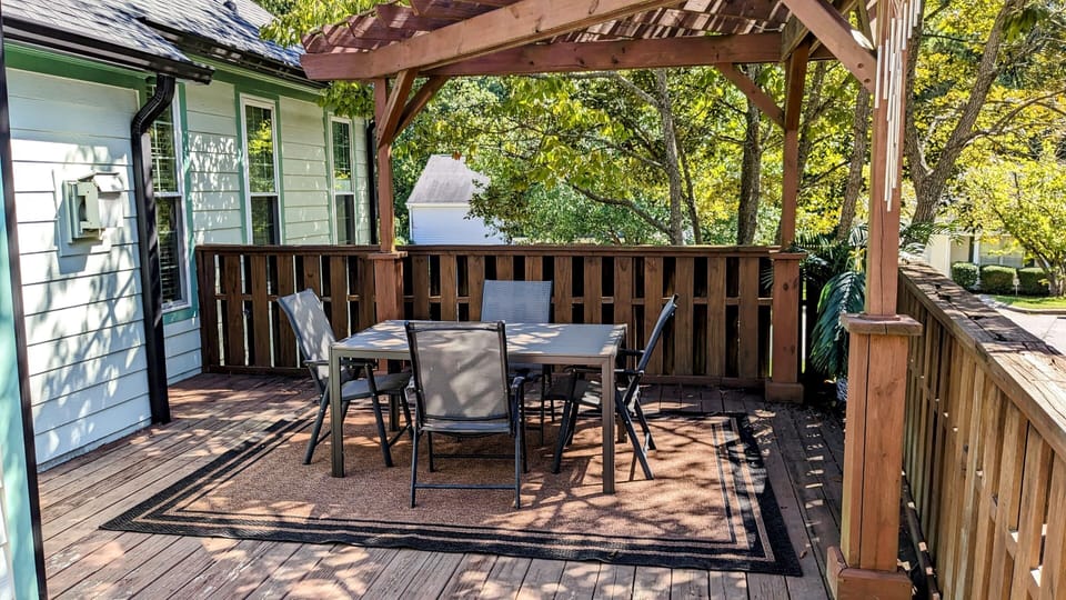 Beautiful patio featuring two sitting areas. Sit & relax anytime during the day.
