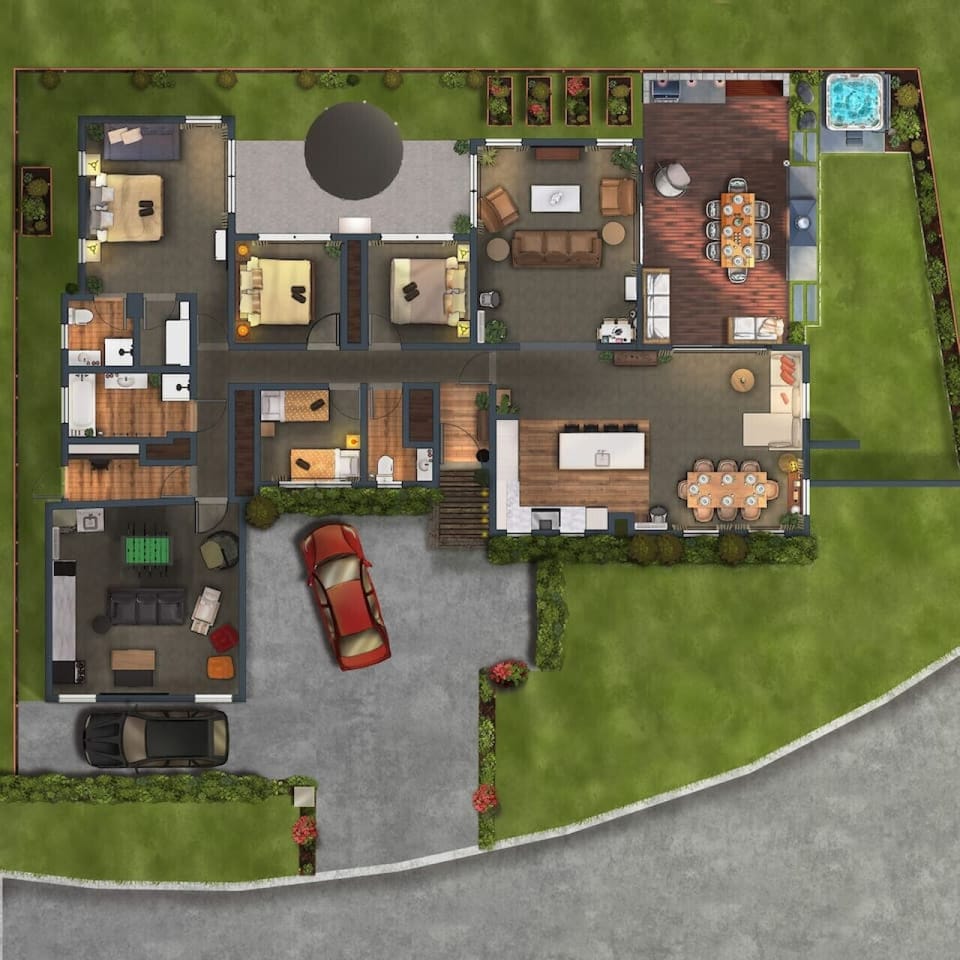 Aerial dolls house view