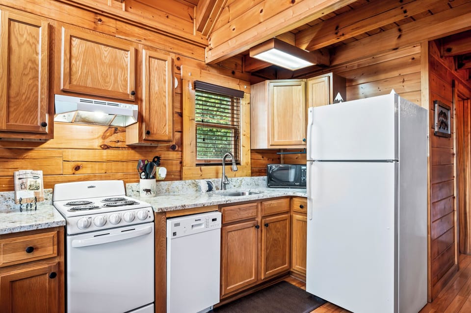 kitchen has appliances & items you need to make your meals. Walmart is 1.5 miles