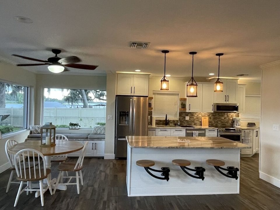 Kitchen and dining area