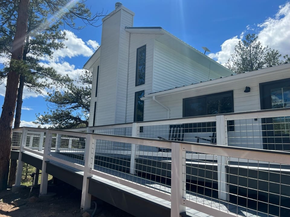 Close up front of home, note ADA ramp for accessibility 
