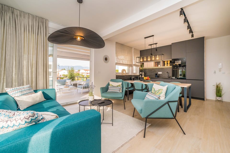 Exclusive Apartment, 4 Bedrooms, Private Pool | Living area | 36-cm flat-screen TV with satellite channels, TV