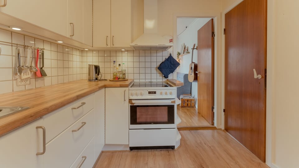 Villa | Private kitchen | Coffee/tea maker, full-size fridge, microwave, oven