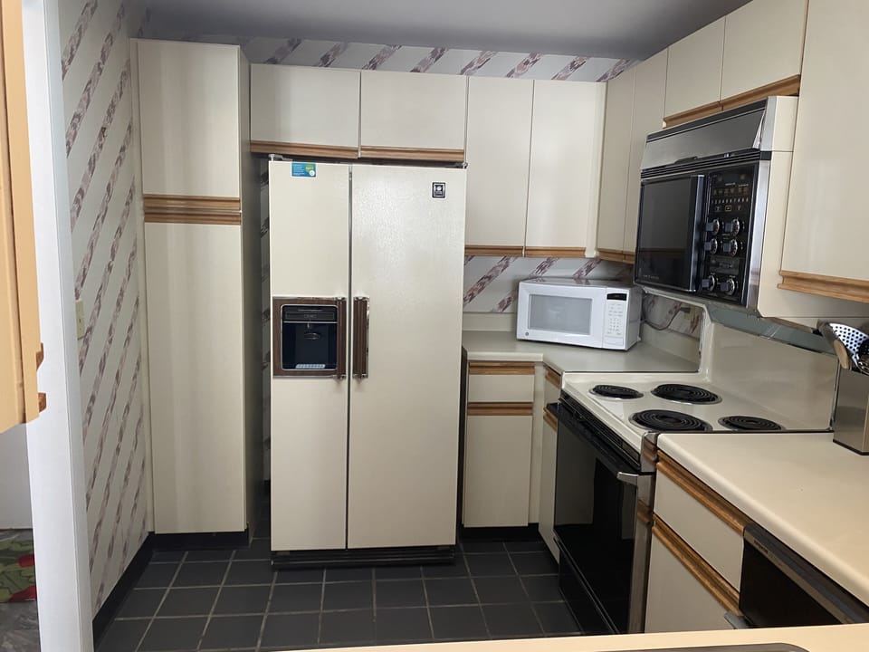 Microwave and Full size Refrigerator 