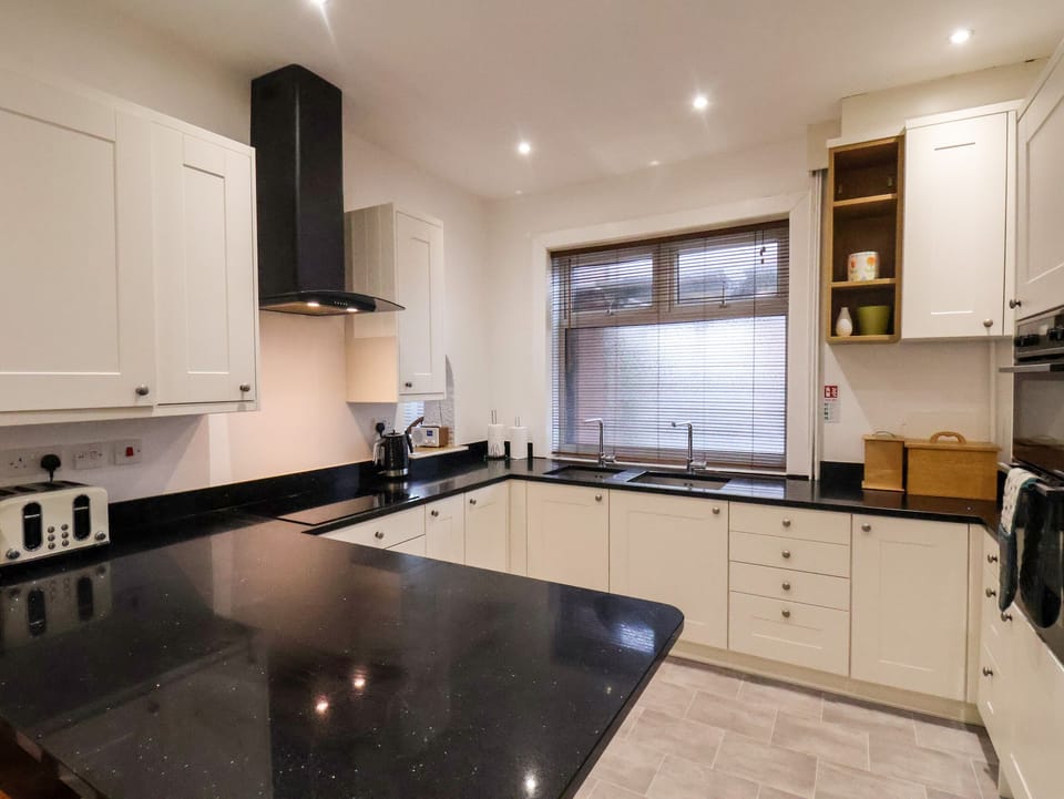 Fridge, dishwasher, electric kettle, toaster